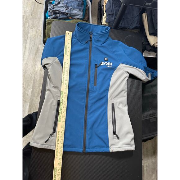 GOBI Heated Softshell Jacket Blue Size Medium Womens With Battery + Charger - Picture 6 of 10